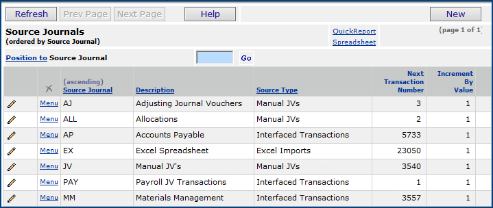 Working with Journal Vouchers